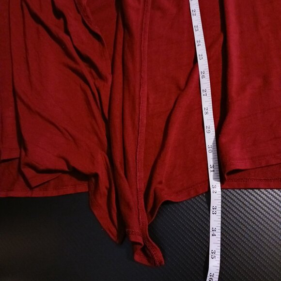 Vince Camuto Drape Front Open Cardigan Burgundy/Maroon Red Size 2X B2 - Picture 11 of 11
